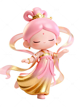 粉色古风卡通人物91