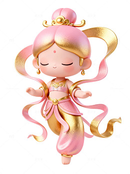 粉色金饰卡通仙女19