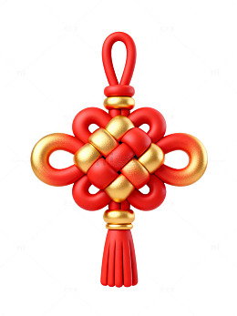 红金中国结挂饰79