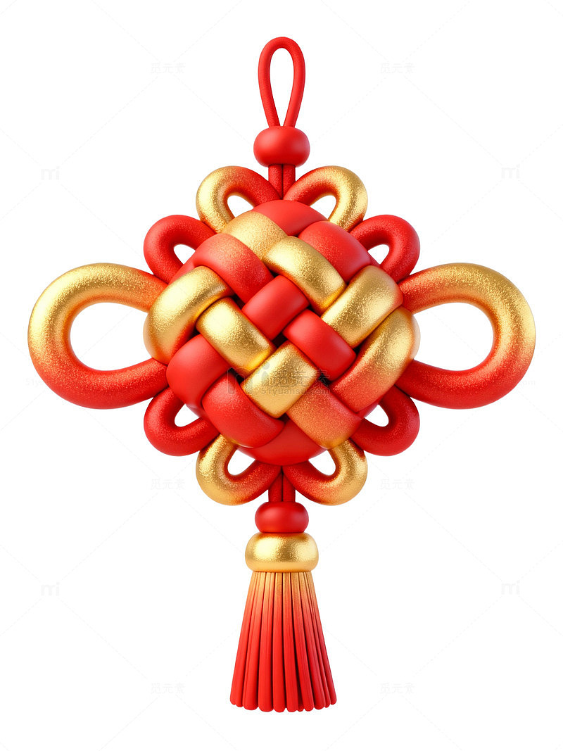 红金中国结挂饰68