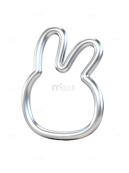 金属质感兔子图标04