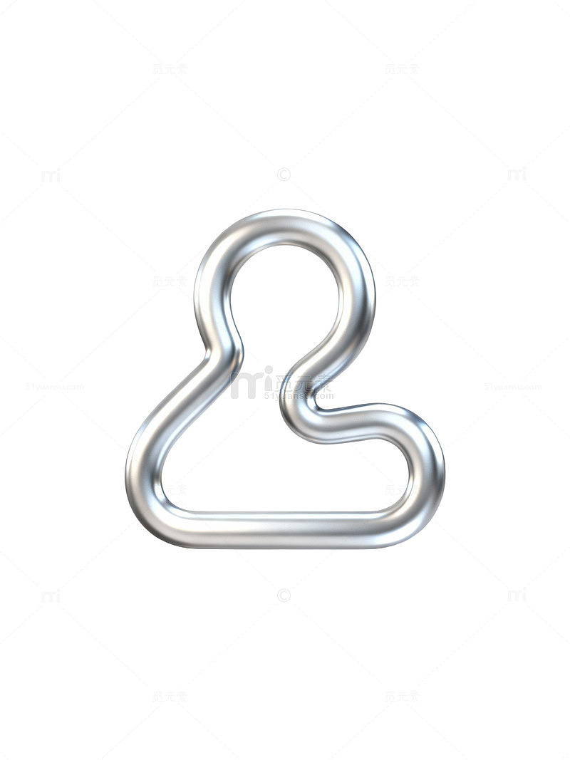 金属质感云朵图标34