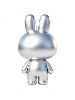 银色卡通兔子形象74