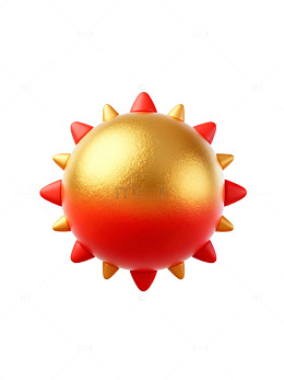 红金渐变几何球体38
