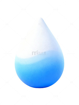 蓝白渐变水滴造型49
