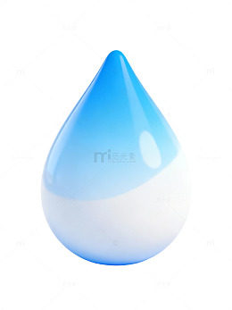蓝白渐变水滴图形73