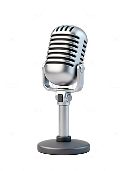 复古银色麦克风09