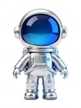 银色宇航员卡通形象53