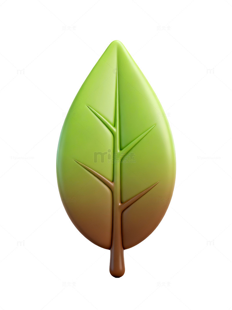 3D绿叶图标素材80