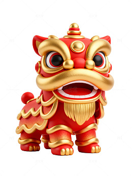 红金舞狮卡通形象91