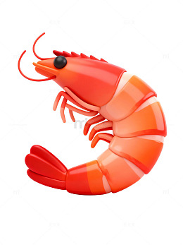 卡通虾造型设计26