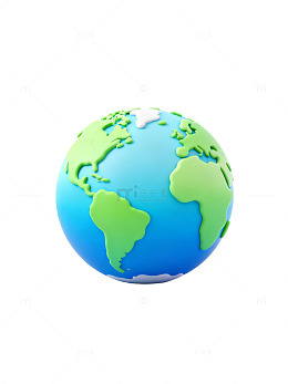 蓝色地球卡通图02