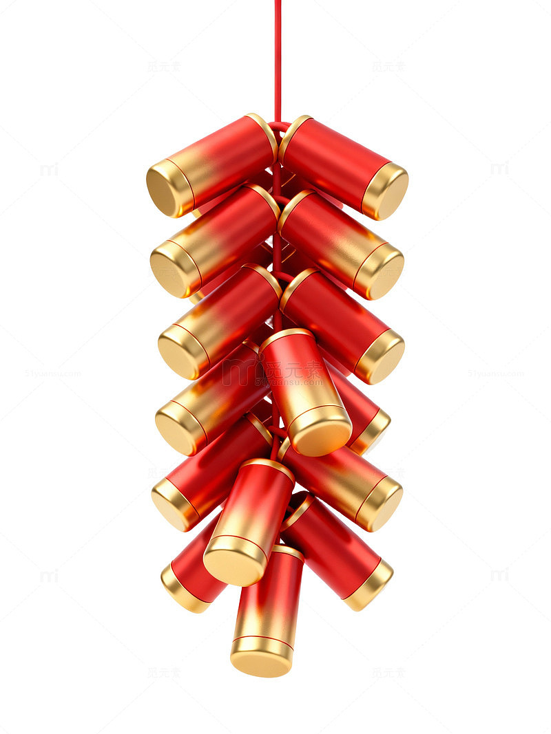 红金鞭炮挂饰13