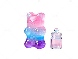 渐变熊形糖果06