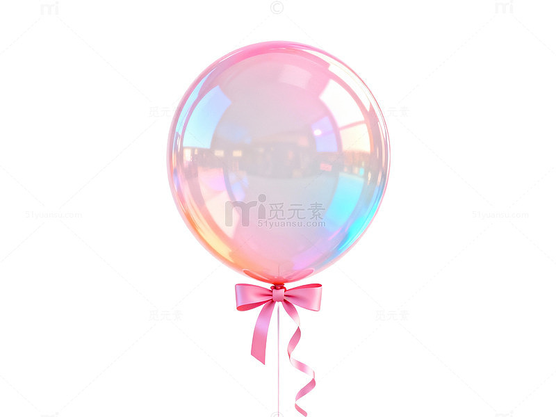 粉色气球彩带00