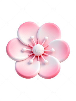 粉色樱花3D插画06