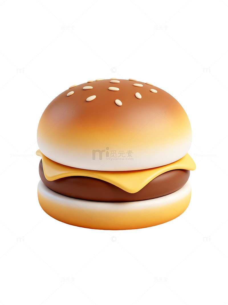 卡通汉堡插画49
