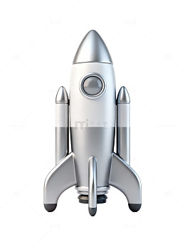 银色卡通火箭10