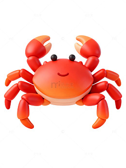 可爱红色螃蟹卡通图22