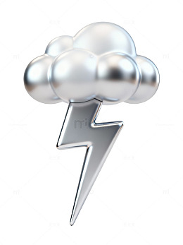 金属质感闪电图标30