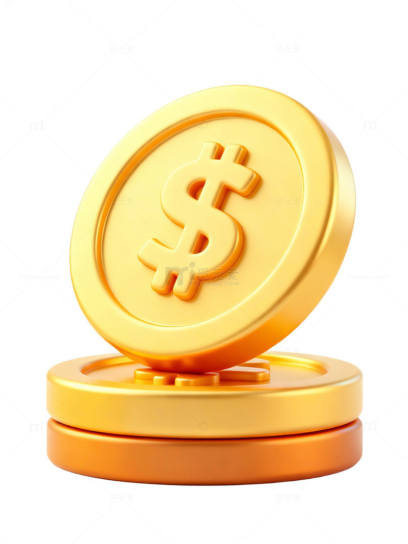 金色美元符号金币46