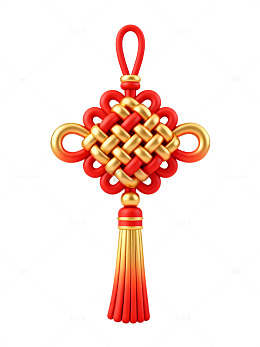 红金中国结挂饰33