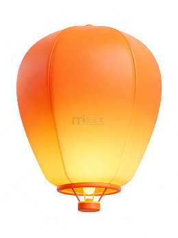 橙色灯笼发光素材44