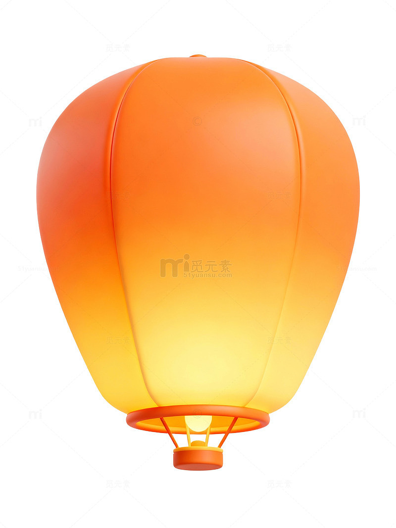 橙色灯笼发光素材44