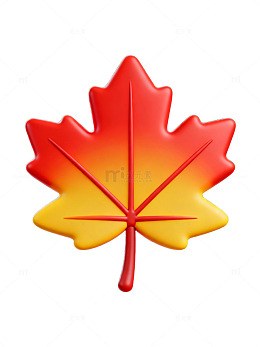 红黄渐变枫叶图案10