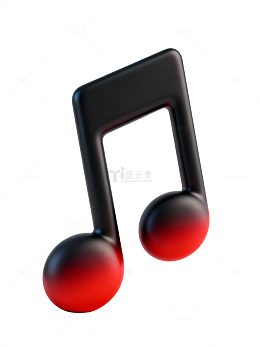 红黑音符图标素材69