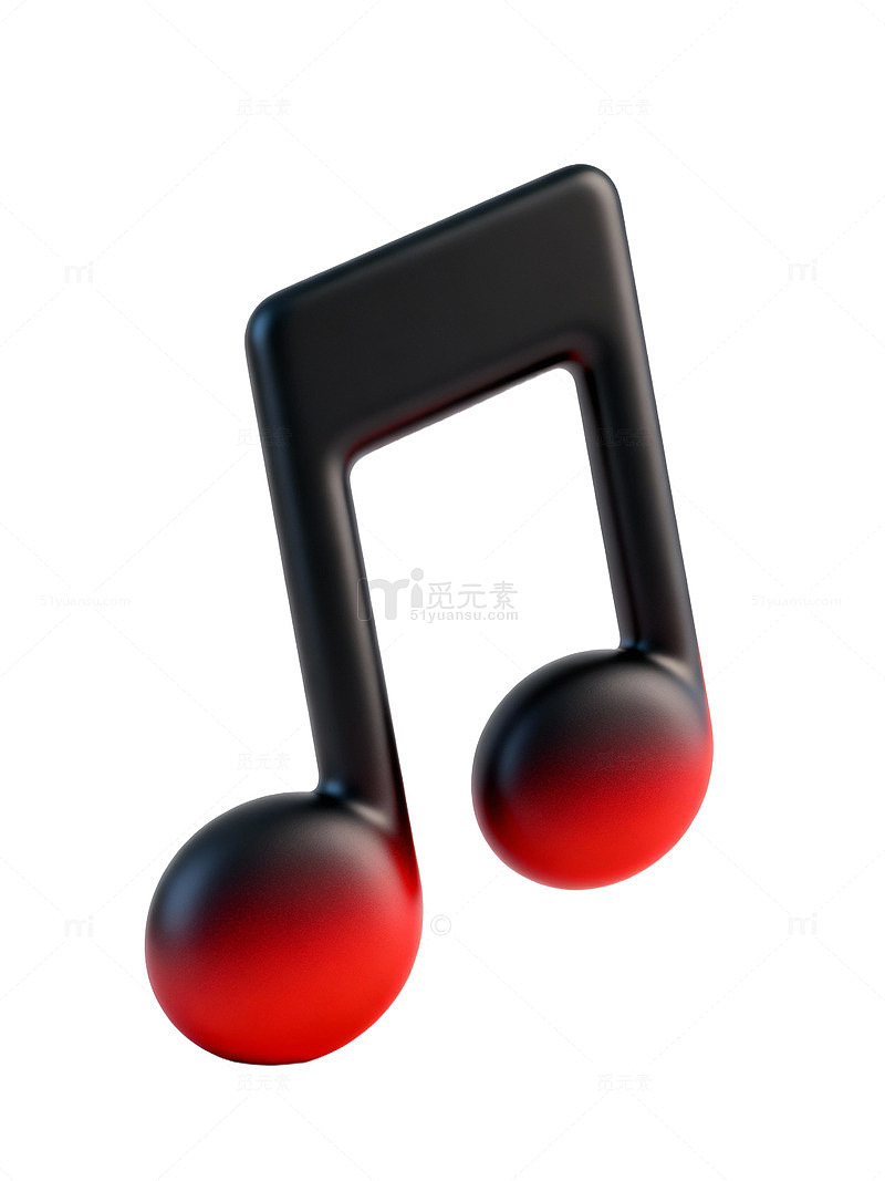 红黑音符图标素材69