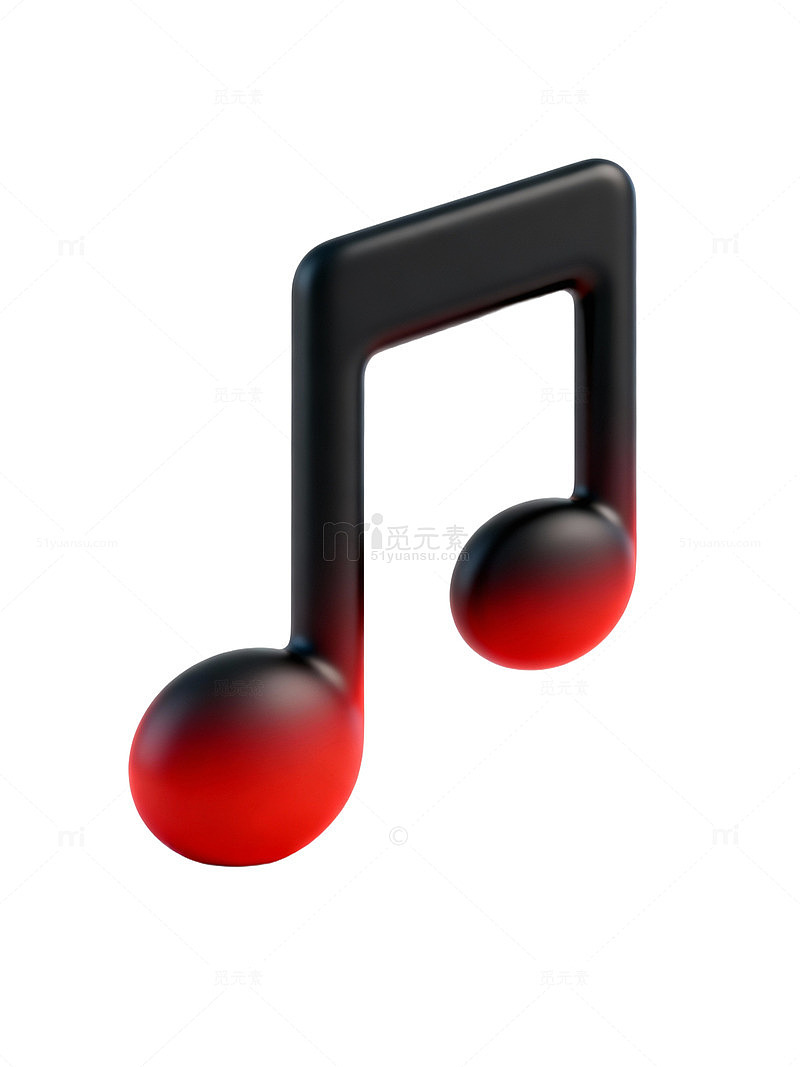 红黑音符图标素材66