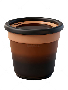 棕色花盆插画素材20