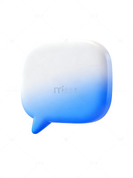 蓝白渐变对话气泡85