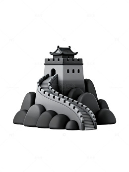 卡通长城插画09