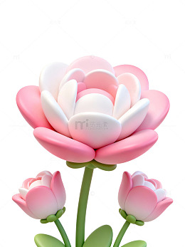 粉色卡通花朵图案73