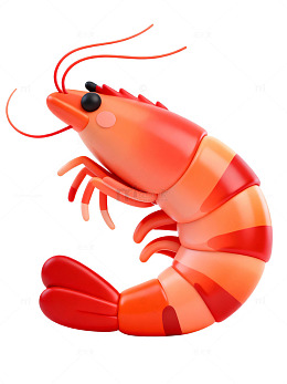 卡通虾造型设计55