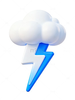 闪电云朵图标72