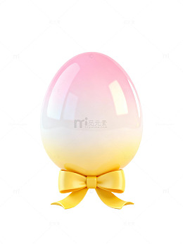 渐变彩蛋配黄丝带94