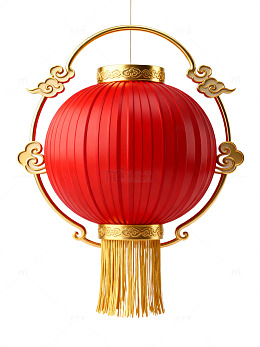 红金灯笼中式挂饰75