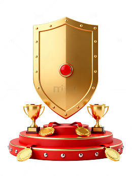 金色奖杯盾牌背景54