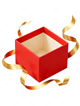 红色礼盒金色丝带76