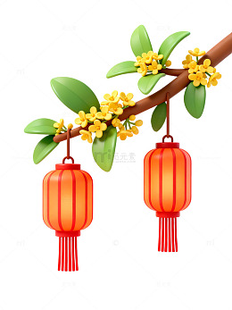 中秋灯笼桂花图27