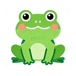 卡通青蛙可爱插画