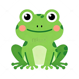 卡通青蛙矢量插画
