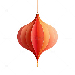 简约渐变吊灯装饰元素
