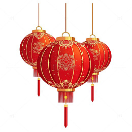 中国红灯笼节日装饰图案矢量素材