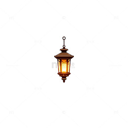 古典吊灯插画素材