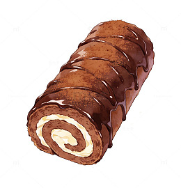 水彩糕点美食插图