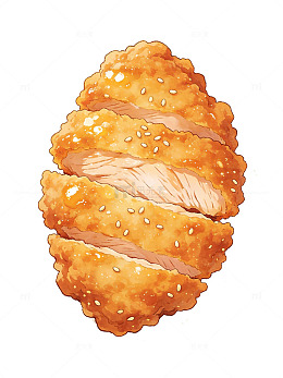 美味炸鸡插画素材
